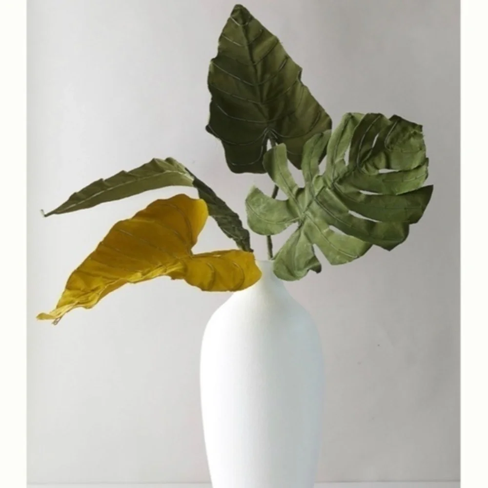 Anthropologie Canvas Cala Lilly Leaf Stem